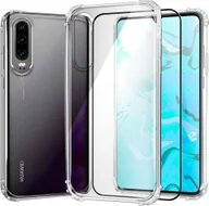 Etui i futerały do telefonów - Hello Case Etui do Huawei P30 Pancerne, Silikonowe, Przezroczyste Szkło Pełne 5D - miniaturka - grafika 1
