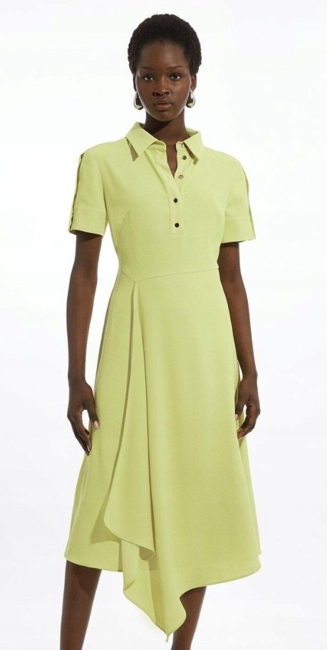 KAREN MILLEN INTENSYWNIE ZIELONA SUKIENKA DLA NISKICH KOBIET 38 B1C