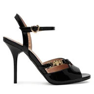 Sandały damskie - Sandały LOVE MOSCHINO JA16089G1MIH0000 Czarny - miniaturka - grafika 1