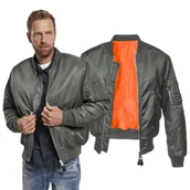 Odzież taktyczna i umundurowanie - Kurtka BRANDIT MA1 Bomber Jacket Anthrazit L - miniaturka - grafika 1