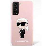 Etui i futerały do telefonów - Karl Lagerfeld KLHCS23LSNIKBCP Sam S23 S918 Ultra hardcase różowy/pink Silicone Ikonik - miniaturka - grafika 1