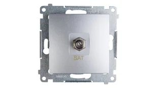 Kontakt Simon 54 - Gniazdo antenowe SAT Pojedyncze srebrny mat DASF1.01/ - Gniazdka elektryczne - miniaturka - grafika 2
