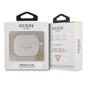 Guess GUA3LSC4EG AirPods 3 cover szary/grey Silicone Charm 4G Collection - Akcesoria do słuchawek - miniaturka - grafika 3