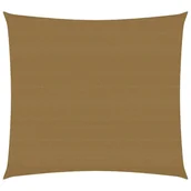 Parasole ogrodowe - vidaXL Żagiel przeciwsłoneczny, 160 g/m, kolor taupe, 3x3 m, HDPE vidaXL - miniaturka - grafika 1
