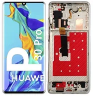 Części serwisowe do telefonów - WYŚWIETLACZ EKRAN LCD DO HUAWEI P30 PRO OLED RAMKA PEARL SREBRNA - miniaturka - grafika 1