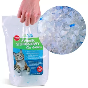 AlleZoo ŻWIREK SILIKONOWY DLA KOTA crystal 3,8L - Żwirek dla kotów - miniaturka - grafika 1