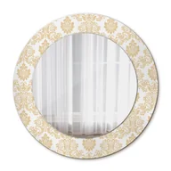 Lustra - Lustro dekoracyjne okrągłe Barokowy damask - miniaturka - grafika 1