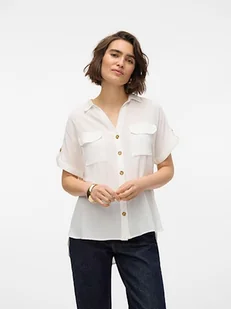 Vero Moda Bluzka w kolorze białym - Bluzki damskie - miniaturka - grafika 1