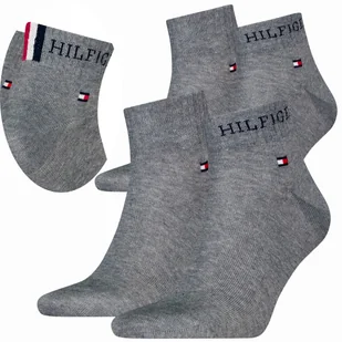TOMMY HILFIGER SKARPETY MĘSKIE STOPKI 39-42 szary - Skarpetki męskie - miniaturka - grafika 1