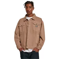 Kurtki męskie - Southpole Męska kurtka z bawełny, kurtka dżinsowa Southpole Logo Patch dla mężczyzn, męska kurtka bawełniana Script dostępna w 2 kolorach, rozmiary S - XXL, ciepły piasek, XXL - miniaturka - grafika 1