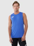 Koszulki sportowe męskie - 4F Tank top treningowy szybkoschnący męski - niebieski 3XL - miniaturka - grafika 1