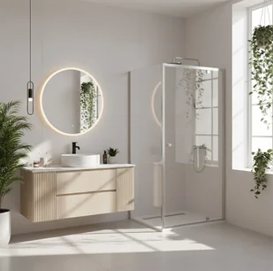 Rea Kabina Prysznicowa Rea Primo Swing 100x100 Chrom - Kabiny prysznicowe - miniaturka - grafika 1