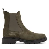 Botki damskie - Sztyblety Tamaris 1-25427-41 Khaki - miniaturka - grafika 1