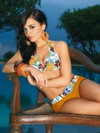 Stroje kąpielowe - Kostium kąpielowy Kira (1) Pomarańczowo-niebieski (Rozmiar 44) - miniaturka - grafika 1