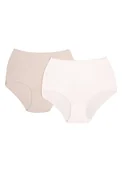 Majtki damskie - Majtki z wyższym stanem Bump 2-pak Henderson kremowy, beżowy M - miniaturka - grafika 1