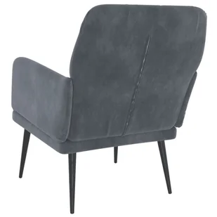 Lumarko Fotel, ciemnoszary, 62x79x79 cm, obity aksamitem - Fotele - miniaturka - grafika 6