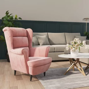 VidaXL Lumarko Fotel różowy, aksamitny 324063 VidaXL - Fotele - miniaturka - grafika 1
