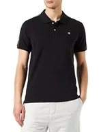 Koszulki męskie - Champion Męska koszulka polo Legacy Light Cotton Pique American Tape Shirt, czarna, L - miniaturka - grafika 1