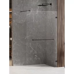 New Trendy EXK-2685 KABINA AVEXA BLACK WALK-IN U 150x200 CZYSTE 6mm ACTIVE SHIELD - Kabiny prysznicowe - miniaturka - grafika 2