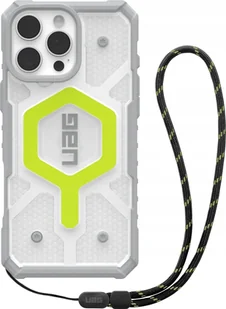 UAG UAG Pathfinder Clear Magsafe Bundle - obudowa ochronna do iPhone 16 Pro Max kompatybilna z MagSafe oraz smycz na telefon (active neon / graphite-black) - Etui i futerały do telefonów - miniaturka - grafika 1
