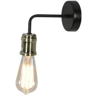 Lampy ścienne - Czarny loftowy kinkiet z żarówką - K531 E8-L83 - miniaturka - grafika 1