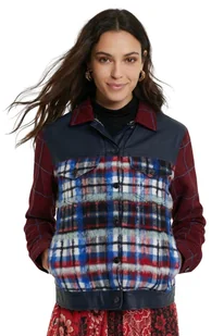 Kurtka damska Desigual Ingrid krótka przejściowa w kratę-L - Kurtki damskie Kurtka damska Desigual Ingrid krótka przejściowa w kratę-L - Kurtki damskie - miniaturka - grafika 1