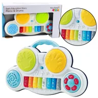 Zabawki interaktywne dla dzieci - Pianinko Interaktywne Edukacyjne Z Bębenkami Kolorowe Odgłosy Zwierząt - miniaturka - grafika 1