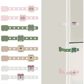 Zawiasy, okucia i inne akcesoria - Zamki do drzwi dla dzieci, 8 regulowanych zamków dla dzieci, zamki zabezpieczające przed dziećmi, nie wymagają wiercenia, odpowiednie do drzwi, szafek - miniaturka - grafika 1