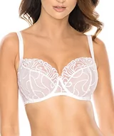 Biustonosze - Gorteks Fiore Biustonosz damski, biały, 100G - miniaturka - grafika 1