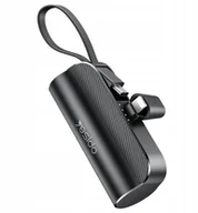Powerbanki - Yesido Powerbank YP68 5 000 mAh 12W + kabel USB-C, złącze Lightning, CZARNY - miniaturka - grafika 1