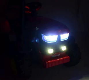 Mega Traktor Na Akumulator Z Przyczepą Czerwony /hl3388 - Pojazdy elektryczne dla dzieci - miniaturka - grafika 17
