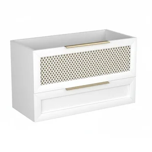 Szafka pod umywalkę CHIC 100 cm biała półmat/złota - Szafki łazienkowe Szafka pod umywalkę CHIC 100 cm biała półmat/złota - Szafki łazienkowe - miniaturka - grafika 1