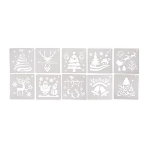 Szablony świąteczne wielokrotnego użytku mix - Ozdoby bożonarodzeniowe - miniaturka - grafika 1