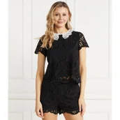 Bluzki damskie - Silvian Heach Koronkowa bluzka | Regular Fit - miniaturka - grafika 1