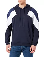 Bluzy męskie - Urban Classics Męska bluza z kapturem w stylu retro, kolorowa, oversize 3-tonowa bluza z kapturem - miniaturka - grafika 1