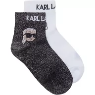 Skarpetki damskie - Karl Lagerfeld Skarpety 2-pack k/ikonik 2.0 rhnstn - miniaturka - grafika 1