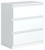Komody - Szafka Komoda 3 Szuflady Biała - miniaturka - grafika 1