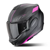 Kaski motocyklowe - Kask Szczękowy Scorpion EXO-Tech EVO Socius Matowy czarny/różowyXS - miniaturka - grafika 1