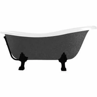 Besco WKO-170-GGB OTYLIA GLAM GRAFITOWA wanna wolnostojąca 170 x 77 nogi czarne - Wanny Besco WKO-170-GGB OTYLIA GLAM GRAFITOWA wanna wolnostojąca 170 x 77 nogi czarne - Wanny - miniaturka - grafika 1