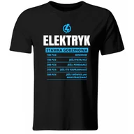 Koszulki męskie - GiTees, Koszulka męska, Elektryk Stawka Godzinowa. Prezent Dla Elektryka, rozmiar L - miniaturka - grafika 1