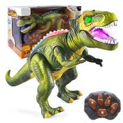 Zabawki interaktywne dla dzieci - Mega Dinozaur T-Rex Chodzi Ryczy Świeci Na Pilot - miniaturka - grafika 1