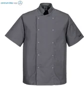 Odzież robocza - PORTWEST C733 BLUZA SZEFA KUCHNI CUMBRIA; SZARY ŁUPKOWY - miniaturka - grafika 1