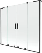 Parawany nawannowe - Mexen Velar L Duo parawan nawannowy 2-skrzydłowy rozsuwany 170 x 150 cm, transparent, czarny - 896-170-003-02-70 - miniaturka - grafika 1