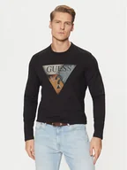 Bluzy męskie - Guess Longsleeve M5RI15 J1314 Czarny Slim Fit - miniaturka - grafika 1