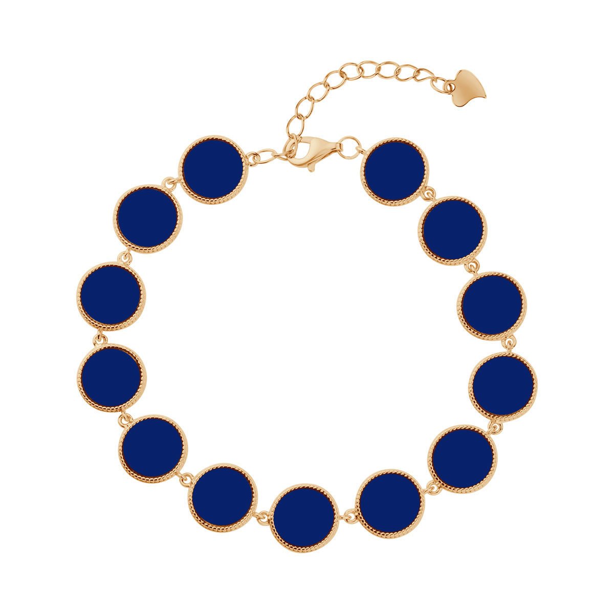 Bransoletka z lapis lazuli srebro pozłacane pr.925