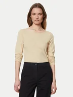 Bluzki damskie - Marc O'Polo Bluzka 406 2261 52199 Beżowy Slim Fit - miniaturka - grafika 1