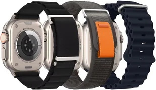 PASEK DO ZEGARKA APPLE WATCH ULTRA/ULTRA 2 49/45/44/42 mm zestaw 3 szt - Akcesoria do smartwatchy - miniaturka - grafika 1