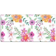 Podkładki na biurko - Duża mata na biurko Rysowane kwiaty 120x60 cm - miniaturka - grafika 1