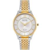 Zegarki damskie - Srebrno-złoty damski zegarek ze szkłem szafirowymPACIFIC S6027-04 - miniaturka - grafika 1