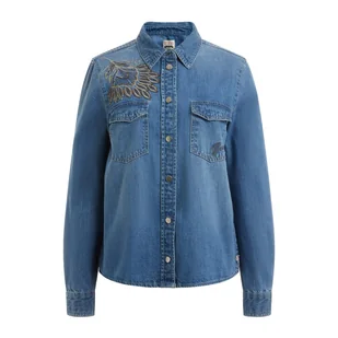 Damska KOSZULA JEANSOWA GUESS WEST L/S SHIRT W3YH72D52R1-LOLY - Koszule damskie - miniaturka - grafika 1